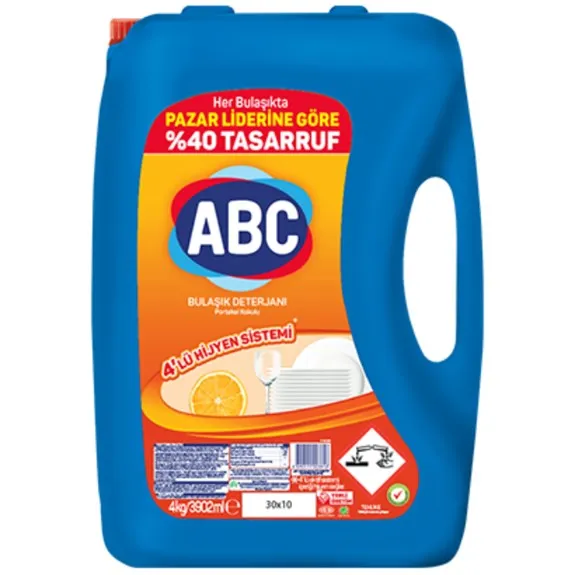 Abc Sıvı Bulaşık Deterjanı Portakal 4 Kg