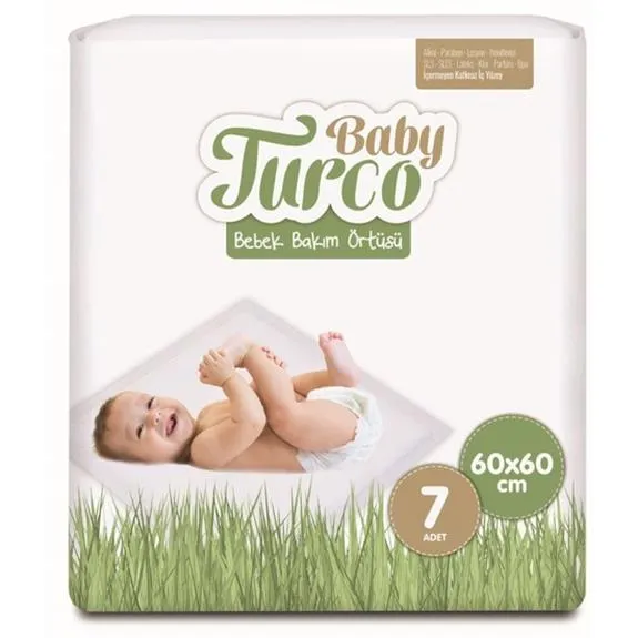 Baby Turco Bebek Bakım Örtüsü 60X60 Cm 7 Li