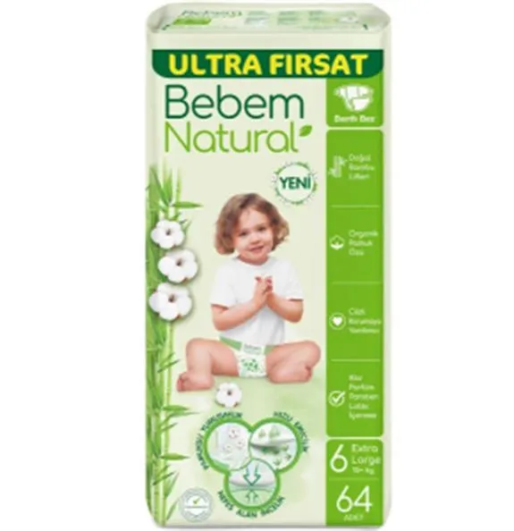 Bebem Natural Bebek Bezi Ultra Fırsat Paketi 6 No 64 Lü