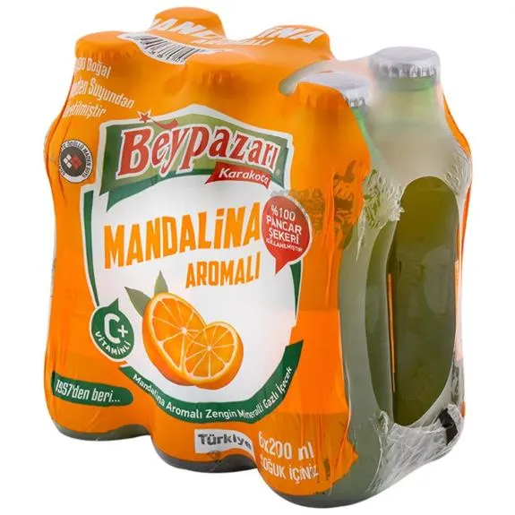 Beypazarı Mandalina Aromalı Maden Suyu 6X200 Ml