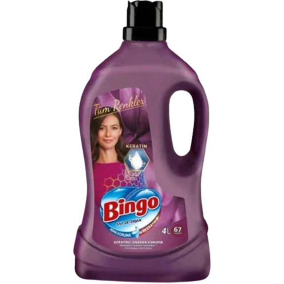 Bingo Sıvı Çamaşır Deterjanı Renkli Onaran 4 Lt
