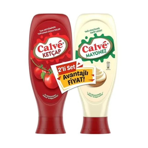 Calve Set Tatlı Ketçap 610 Gr+Light Mayonez 540 Gr