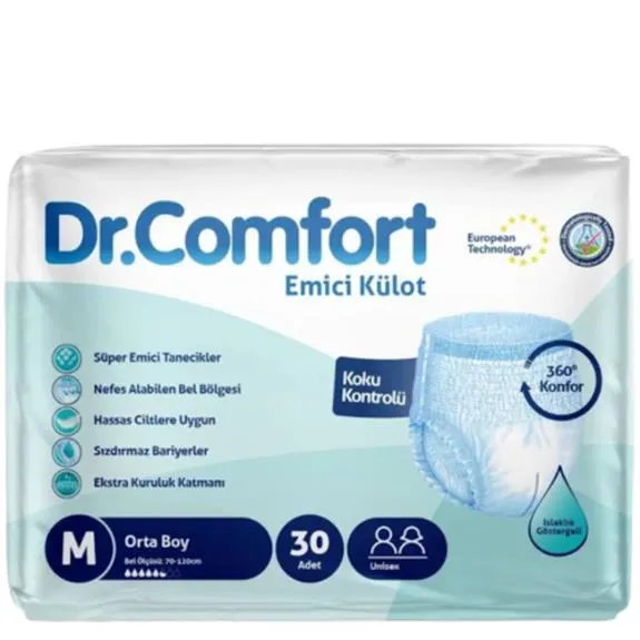 Dr.Comfort Yetişkin Hasta Bezi Emici Külot Medium 30 Lu