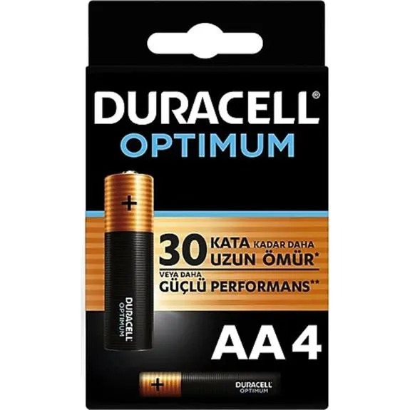 Duracell Optimum Alkalin AA Kalem Pil 4 Lü Paket
