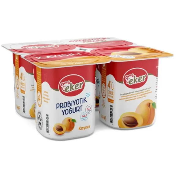 Eker Probiyotik Kayısılı Yoğurt 4X100 Gr