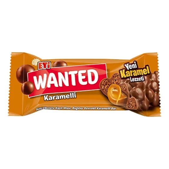 Eti Wanted Sütlü Çikolatalı Karamelli Bar 32 Gr
