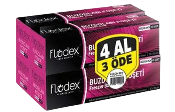 Flodex Buzdolabı Poşeti 4 Al 3 Öde Küçük Boy