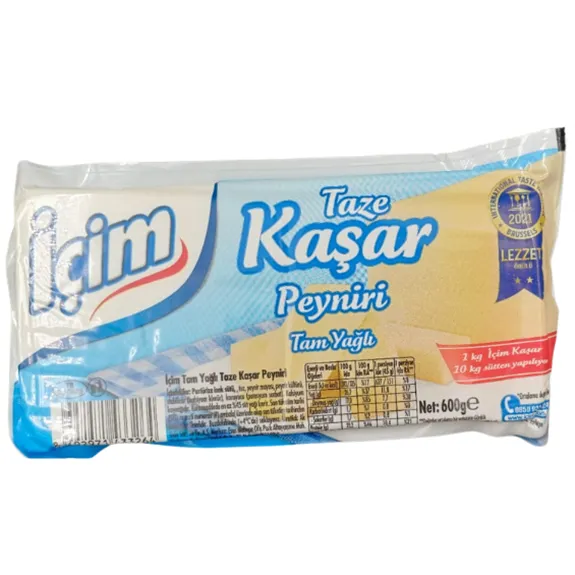 İçim Tam Yağlı Kaşar Peyniri 600 Gr
