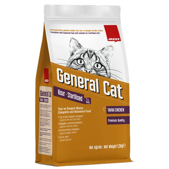 Jazzy General Tavuklu Kısır Kedi Maması 1,2 Kg