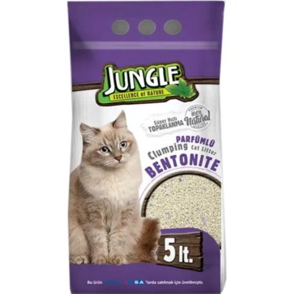 Jungle Bentonit Kedi Kumu İnce Parfümlü 5 Lt