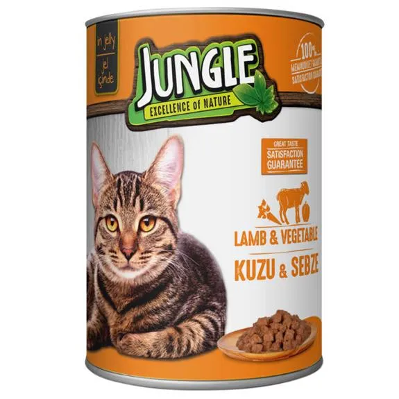 Jungle Kuzu Etli-Sebzeli Kedi Maması 415 Gr
