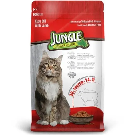 Jungle Kuzu Etli Yetişkin Kedi Maması 500 Gr
