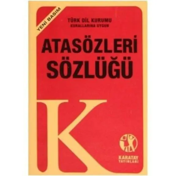 Karatay Atasözleri Ve Deyimler Sözlüğü Plastik Kapaklı