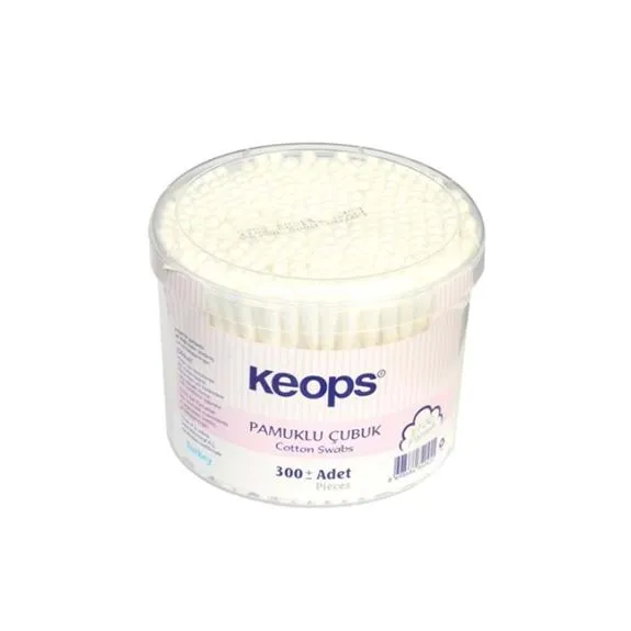 Keops Kulak Çubuğu 300 Lü Yuvarlak (Büyük Paket)