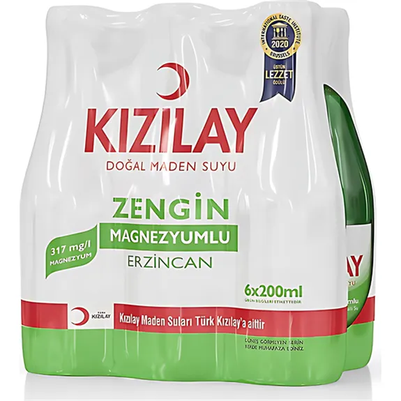 Kızılay Maden Suyu 6X200 Ml Erzincan