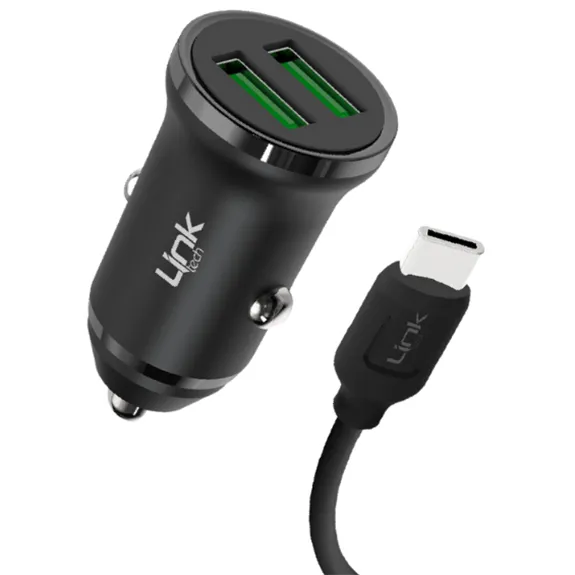 Linktech Eco Usb-C Araç Şarj Seti 12W Siyah C483