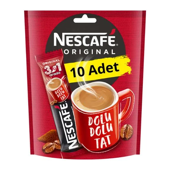 Nescafe 3 Ü 1 Arada Original 10 Lu Paket 175 Gr