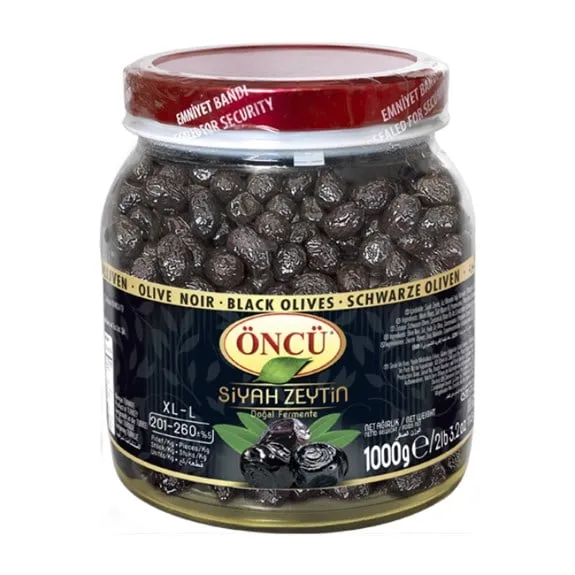 Öncü Siyah Zeytin 1 Kg Pet 201-260 Ad/Kg Xl-L Boy