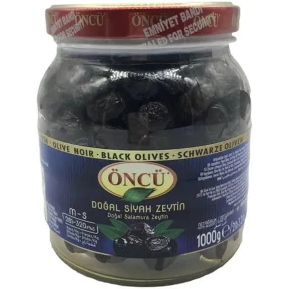 Öncü Siyah Zeytin 1 Kg Pet 261-320 Ad/Kg M-S Boy