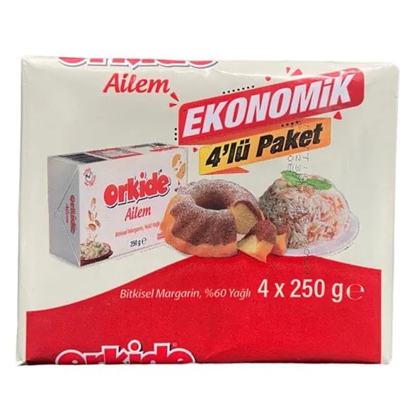 Orkide Ailem Paket Margarin %60 Yağlı 4 Lüx250 Gr