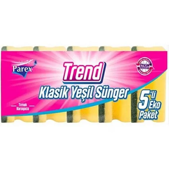 Parex Trend Klasik Sünger Oluklu 5 Li