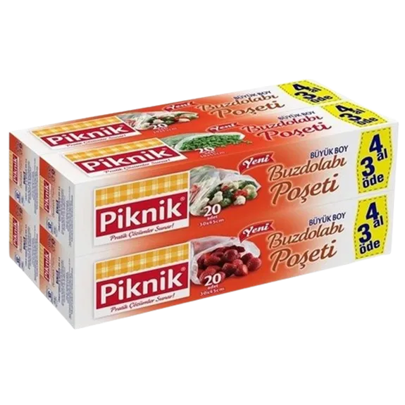 Piknik Buzdolabı Poşeti 4 Al 3 Öde Büyük Boy