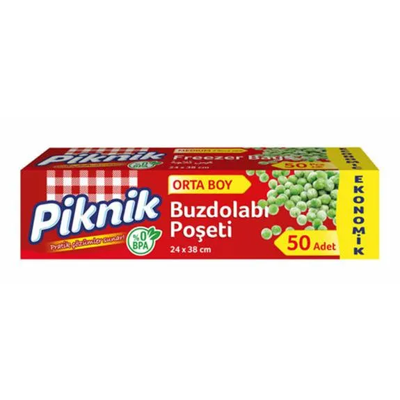 Piknik Buzdolabı Poşeti Orta Boy 50 Li