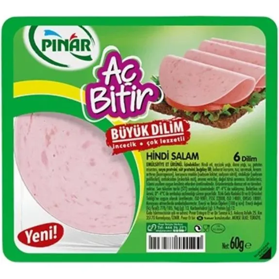 Pınar Aç Bitir Hindi Salam 8 Dilim 60 Gr