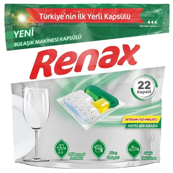 Renax Hepsi 1 Arada Bulaşık Makinesi Kapsülü 22 Li