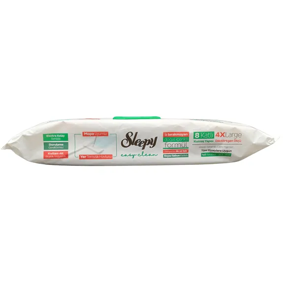 Sleepy Yer Temizlik Havlusu Mop Uyumlu Beyaz Sabunlu 50 Li 4XL
