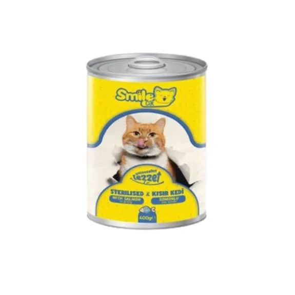 Smile Somunlu Yetişkin Kısır Kedi Maması Konserve 400 Gr