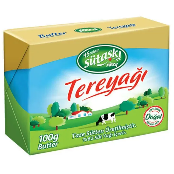 Sütaş Pastörize Tereyağı 100 Gr Folyolu