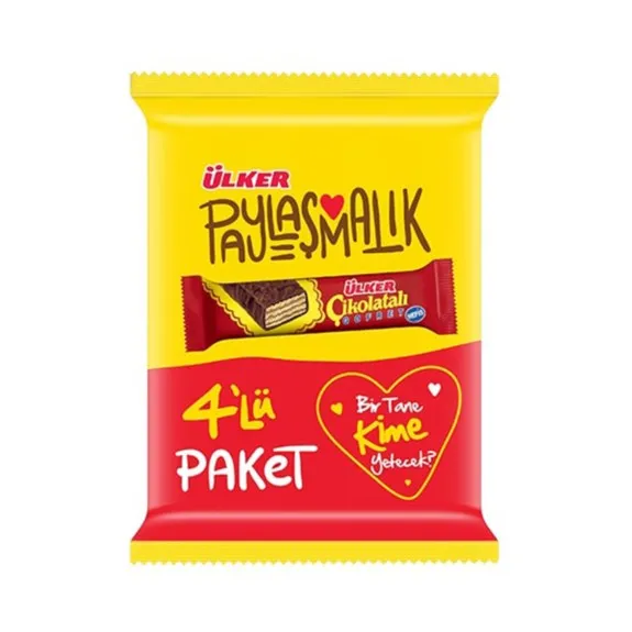 Ülker Çikolatalı Gofret 4 Lü 144 Gr