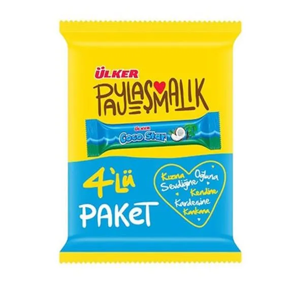 Ülker Coco Star Hindistan Cevizli Bar 4 Lü 100 Gr