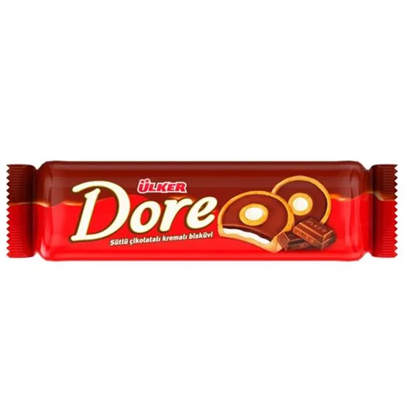 Ülker Dore Sütlü Çikolatalı Kremalı Bisküvi 86 Gr