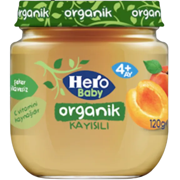 Ülker Hero Baby Organik Kayısılı Kavanoz Mama 120 Gr
