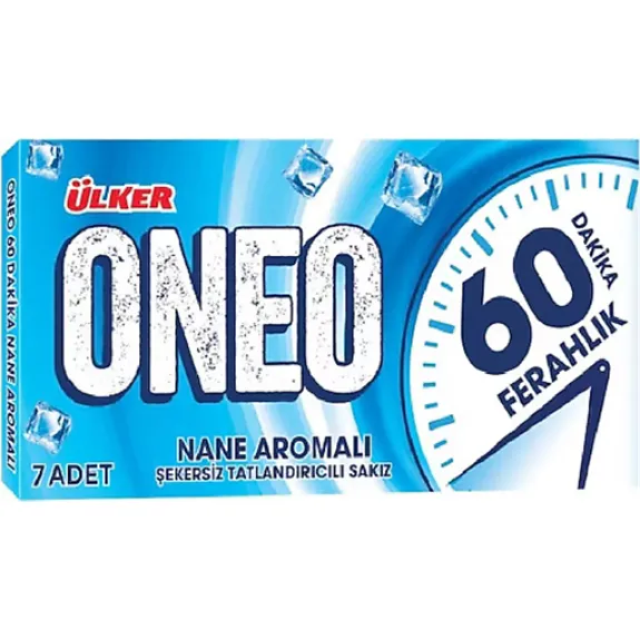 Ülker Oneo Slims 60 Dakika Nane Aromalı Sakız 7 Li 14 Gr
