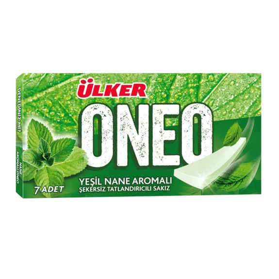 Ülker Oneo Slims Yeşil Nane Aromalı Sakız 7 Li 14 Gr