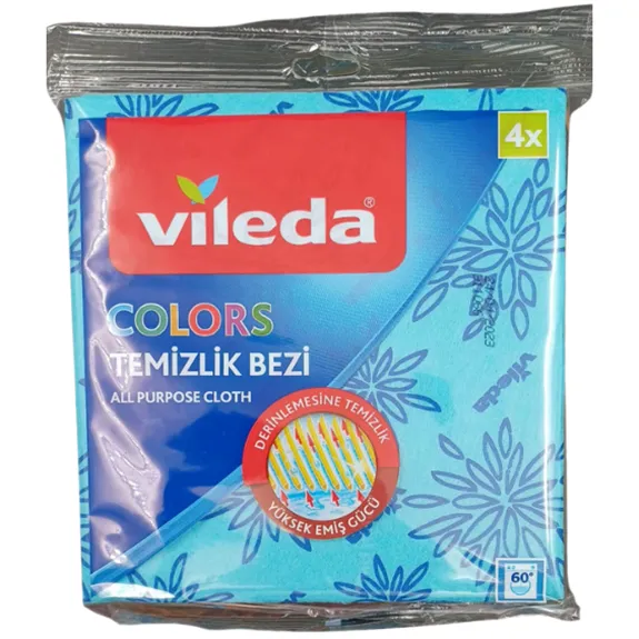 Vileda Colors Temizlik Bezi 4 Lü